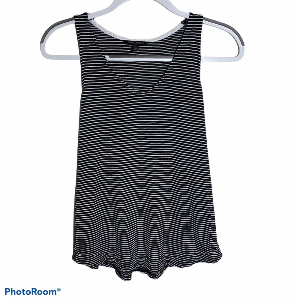 Banana Republic Tank Top black with white stripes